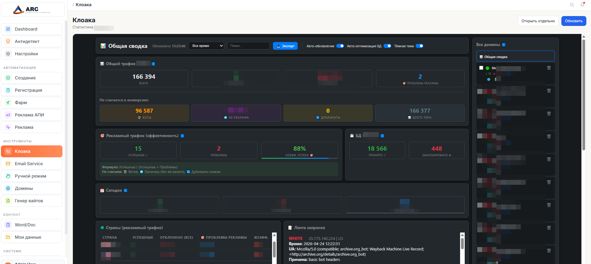 ARC - Клоака · общая сводка