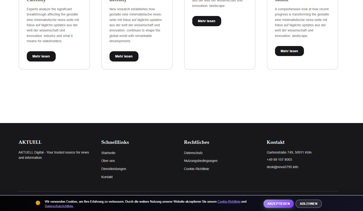 Готовый white-page · футер